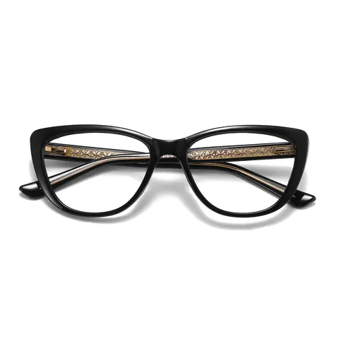 Oval Black Eyeglasses