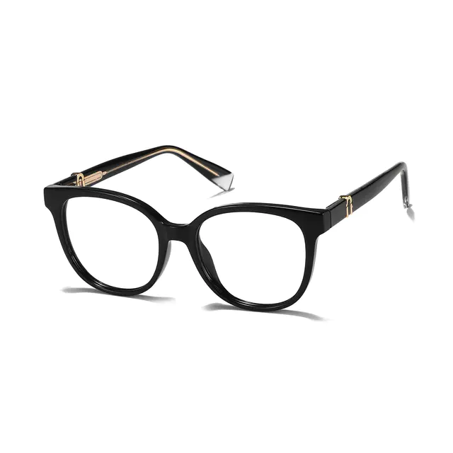 Oval Black Eyeglasses