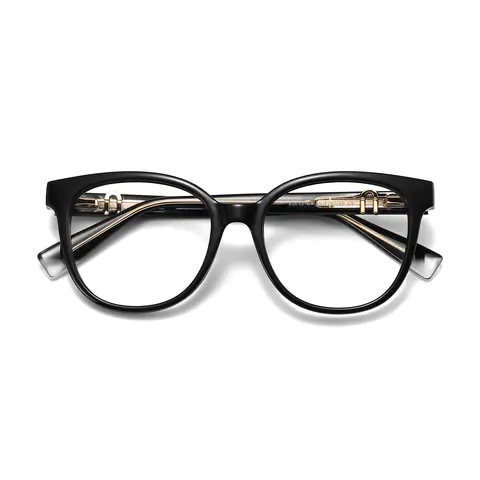 Oval Black Eyeglasses