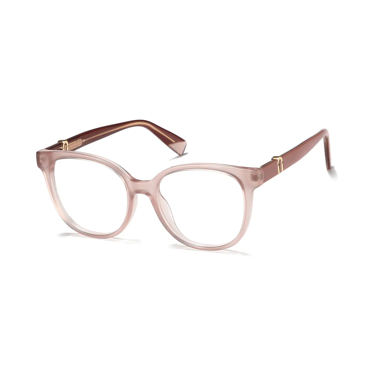 Oval Pink Eyeglasses