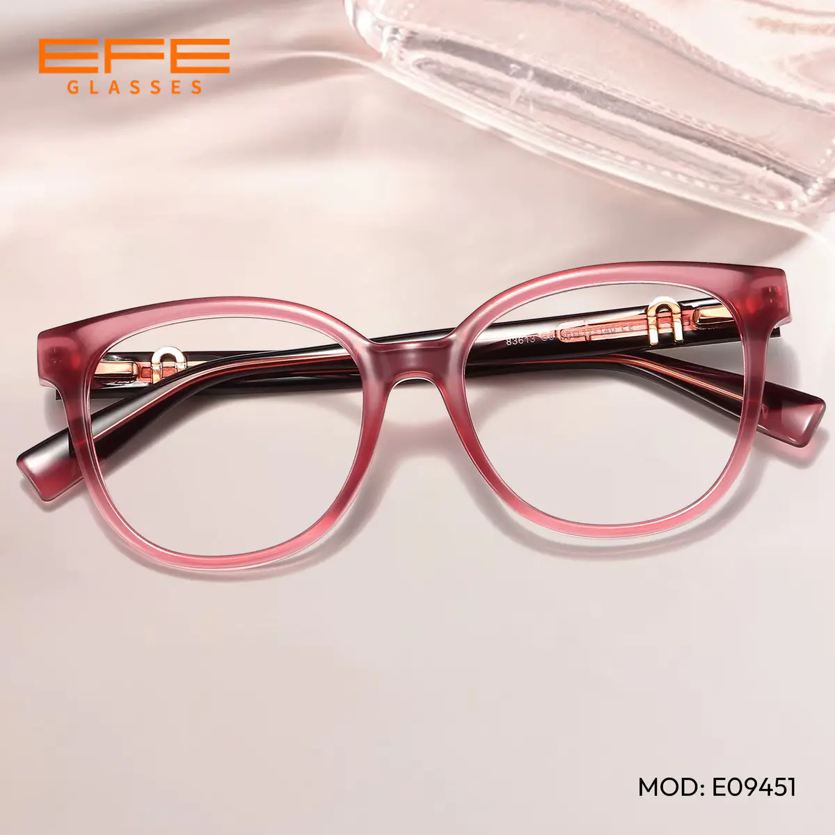 Oval Pink Eyeglasses