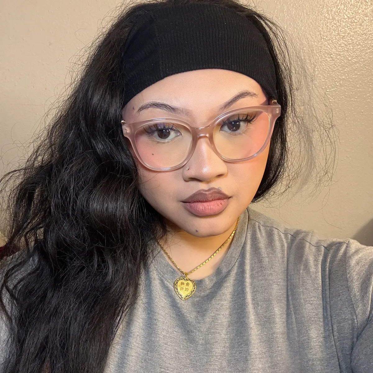 Oval Pink Eyeglasses