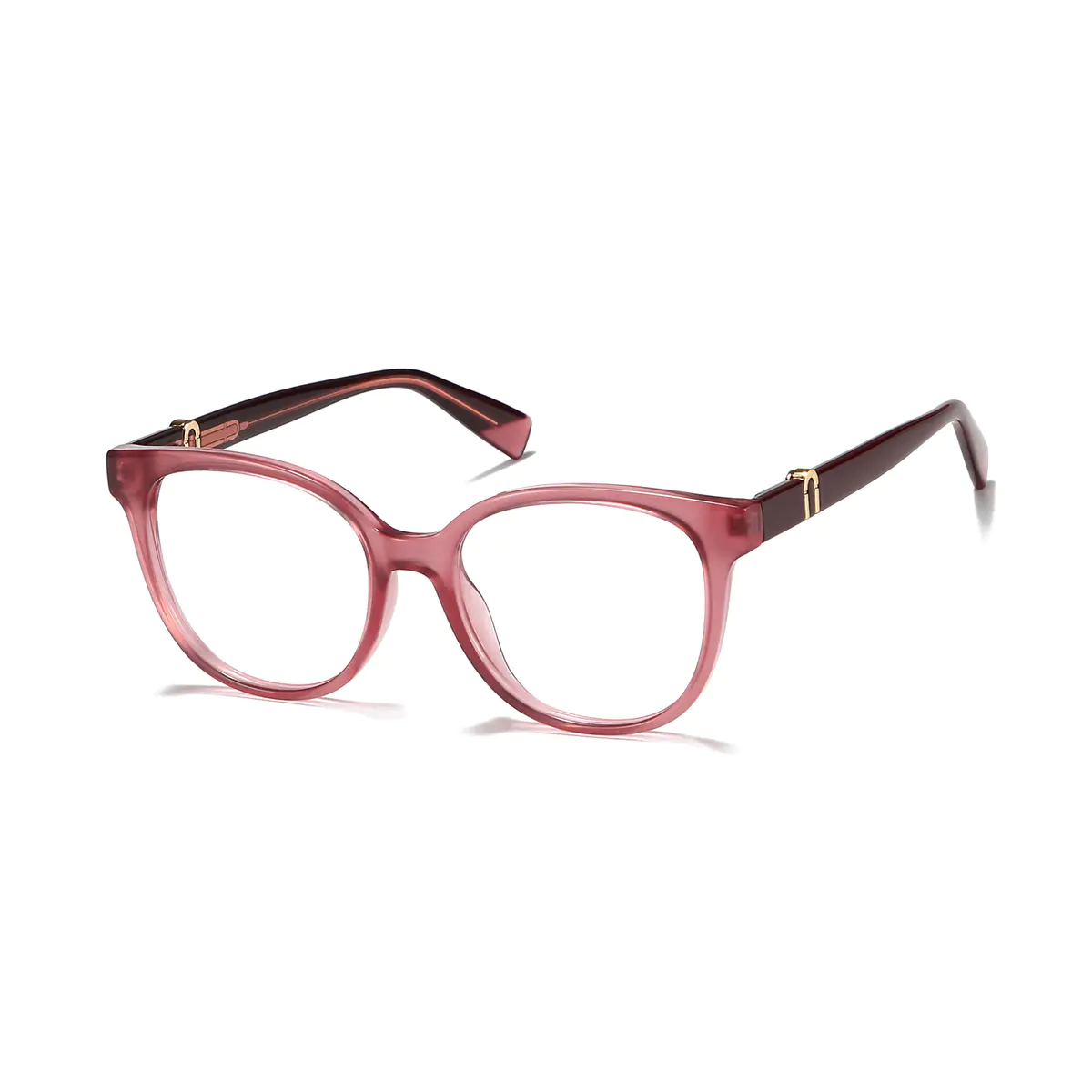Oval Purple Eyeglasses