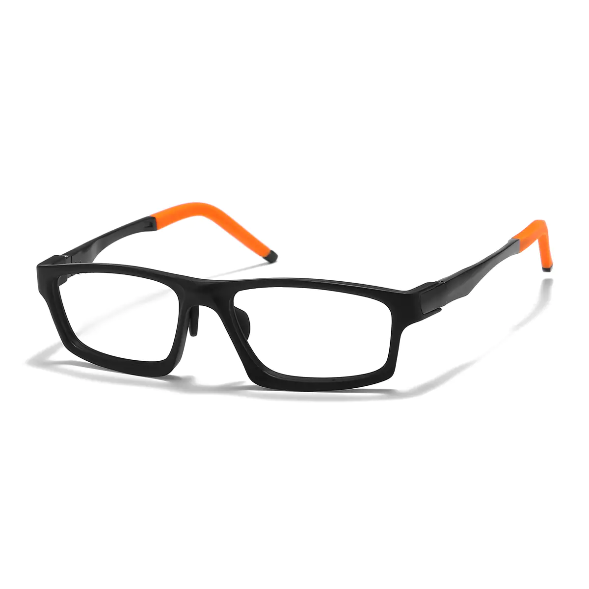Rectangle Black/Orange Eyeglasses