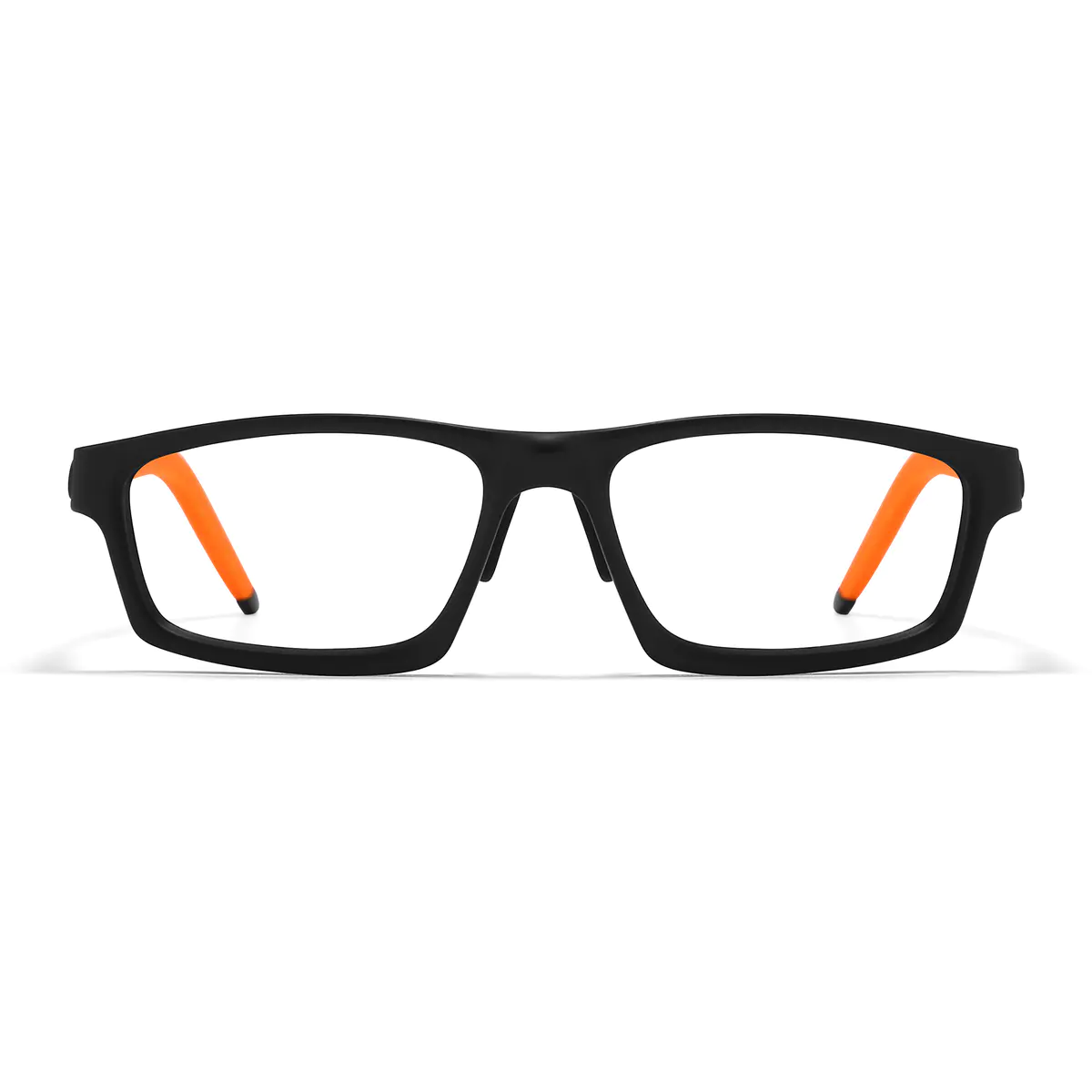 Rectangle Black/Orange Eyeglasses