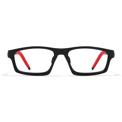 Rectangle Red/Black Eyeglasses