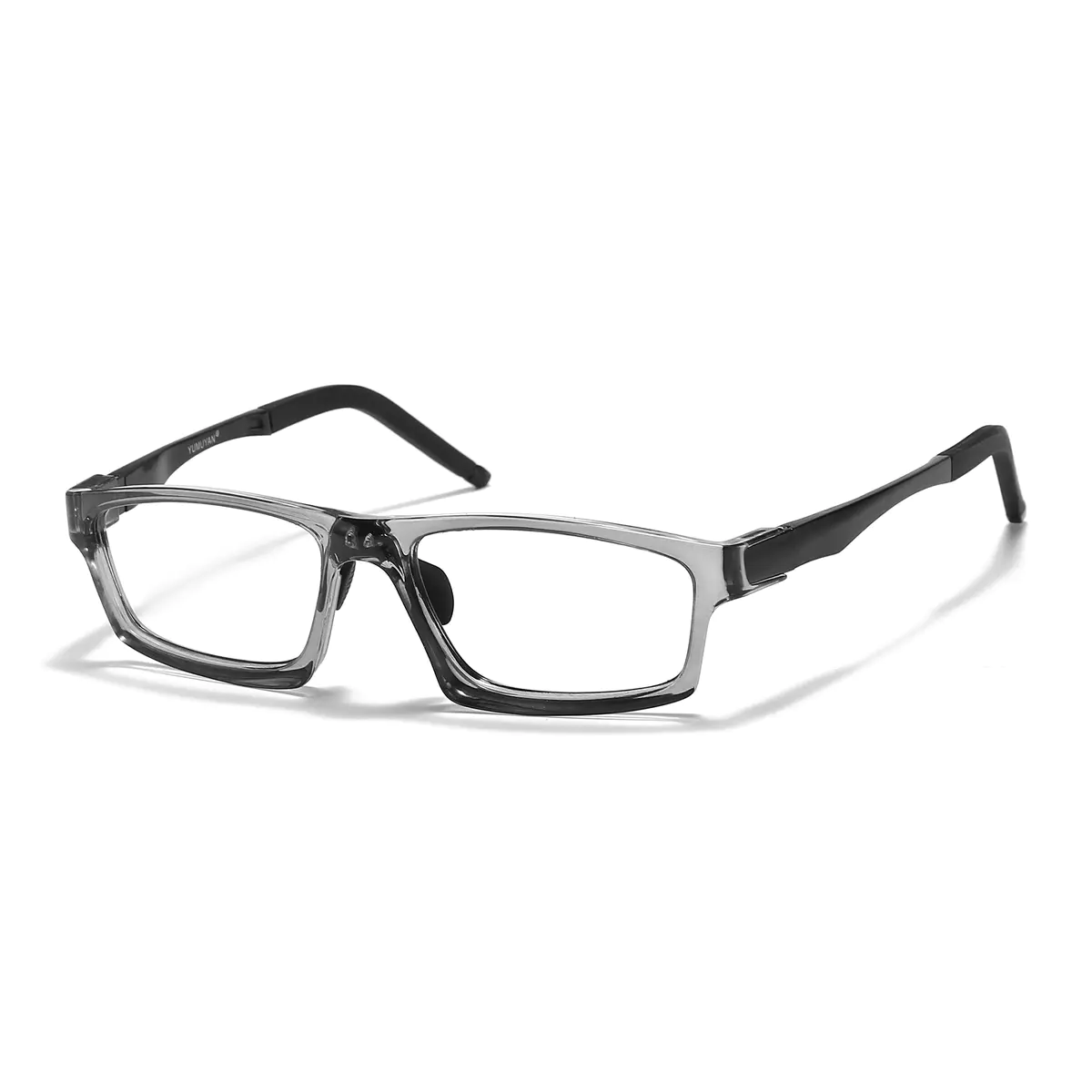 Rectangle Transparent-Gray Eyeglasses