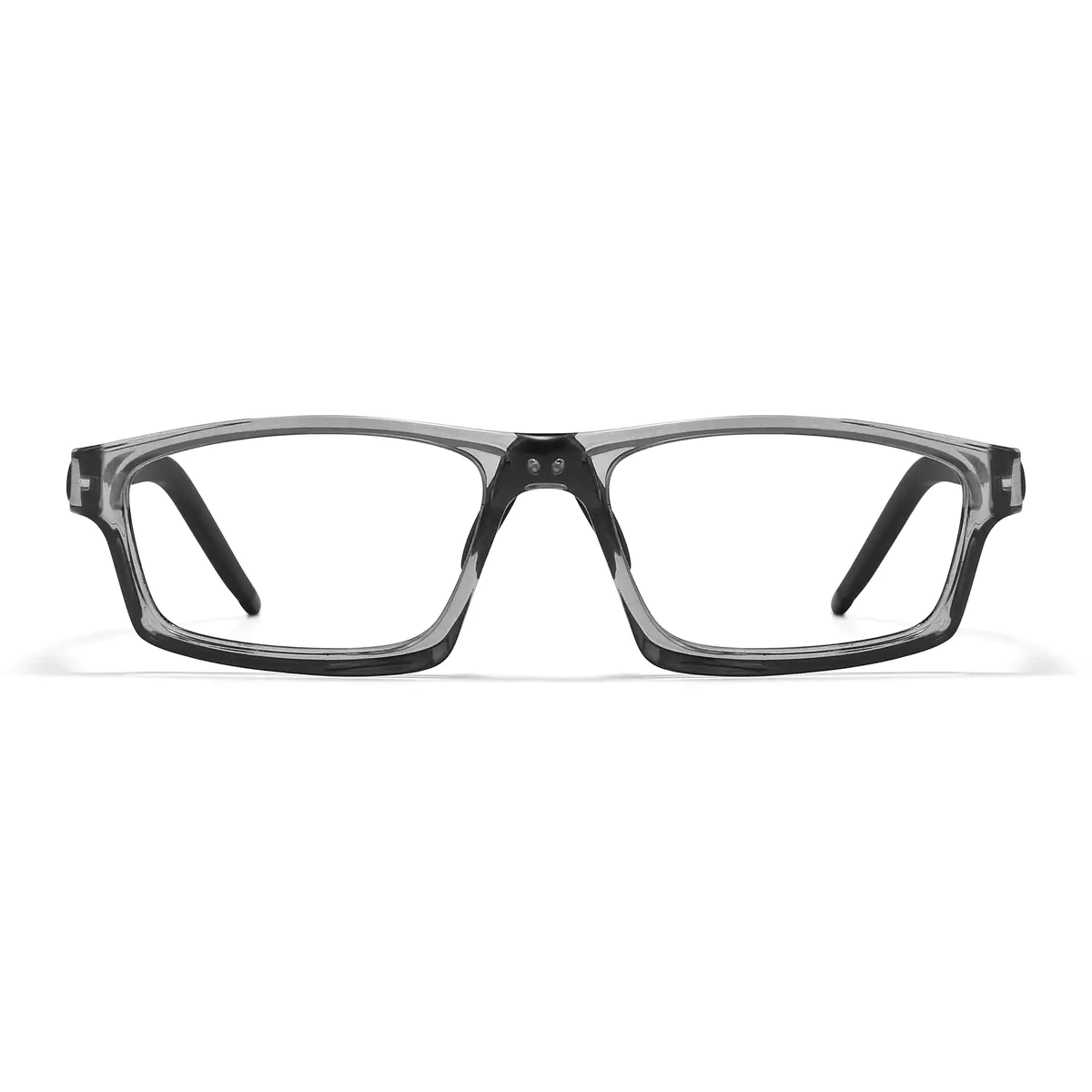 Rectangle Transparent-Gray Eyeglasses