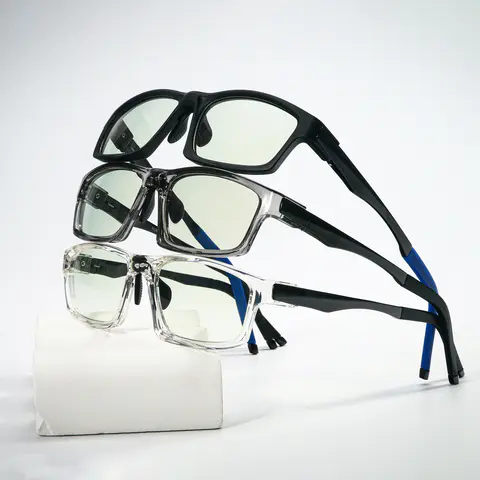 Rectangle Transparent-Gray Eyeglasses