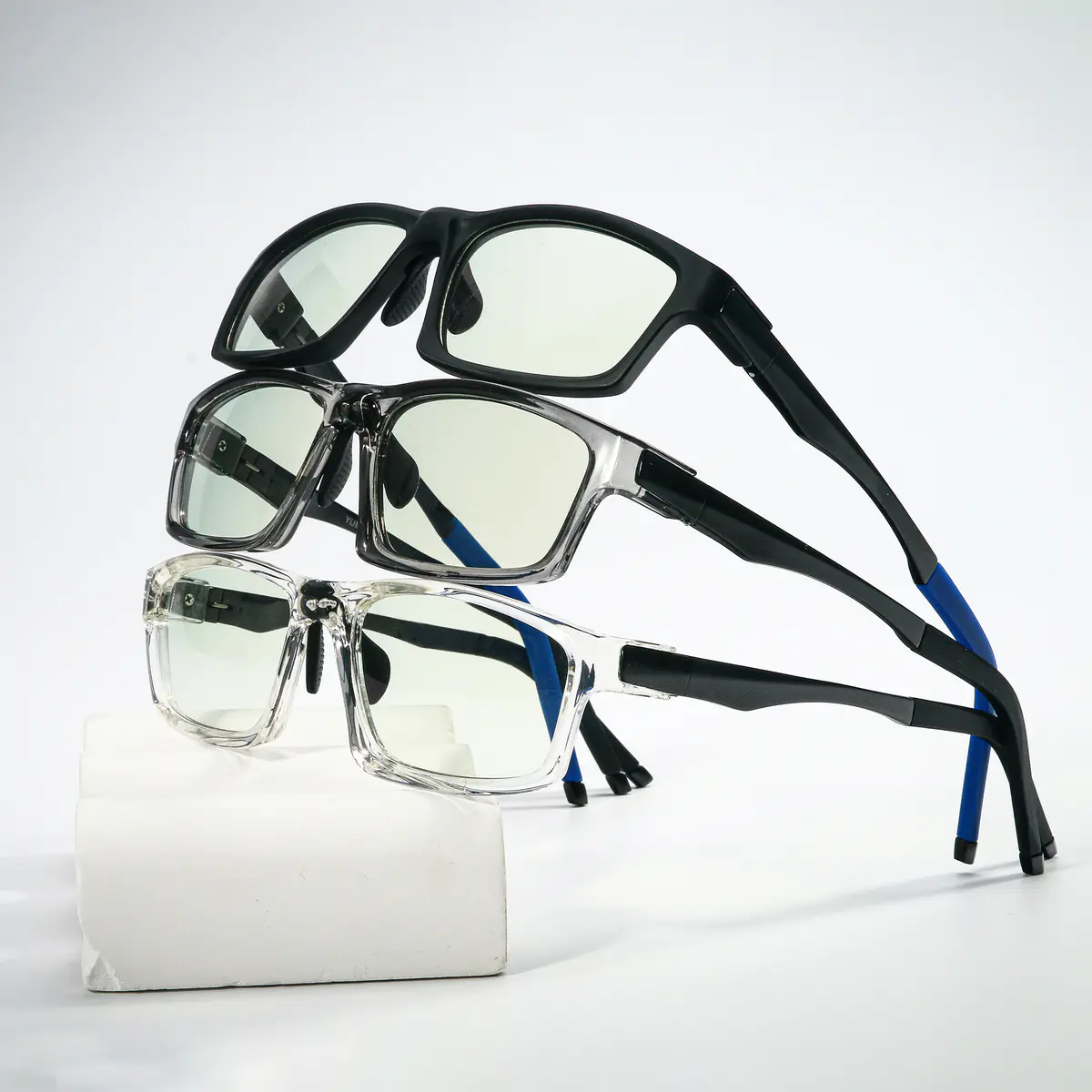 Rectangle Transparent-Gray Eyeglasses