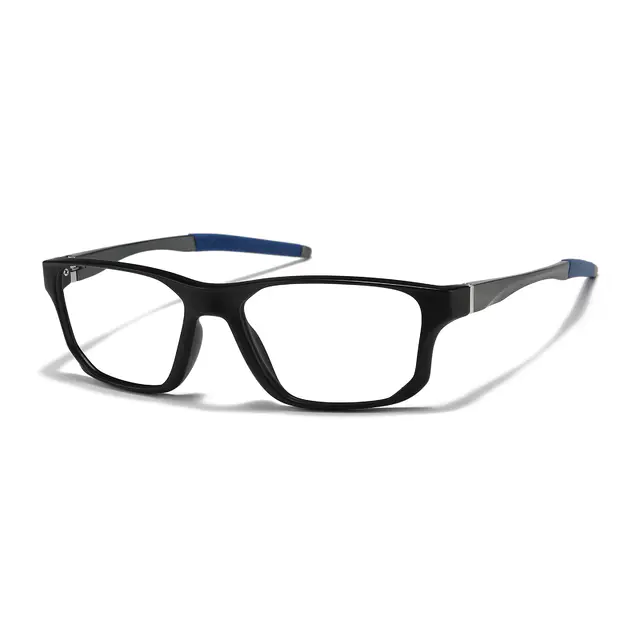 Rectangle Black/Blue Eyeglasses