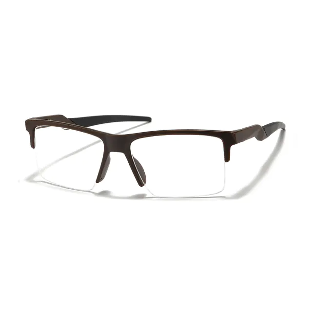 Square Matte Brown Eyeglasses