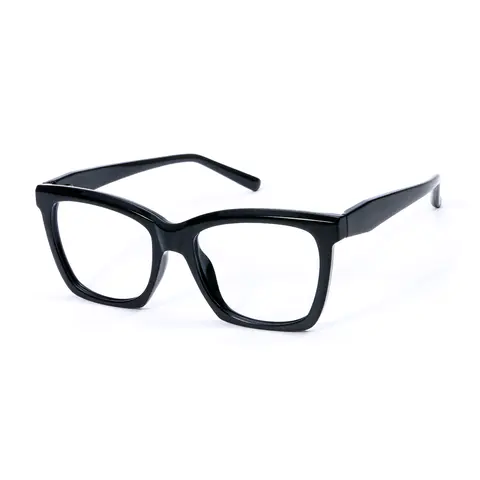Black Trendy Square Glasses
Bold TR90 Full-Rim Eyewear for Women