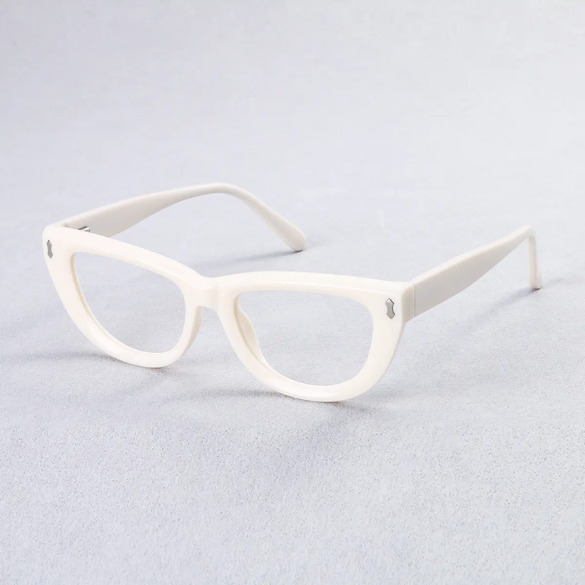 White Oval Glasses