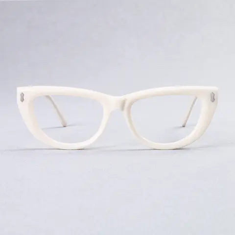 White Oval Glasses