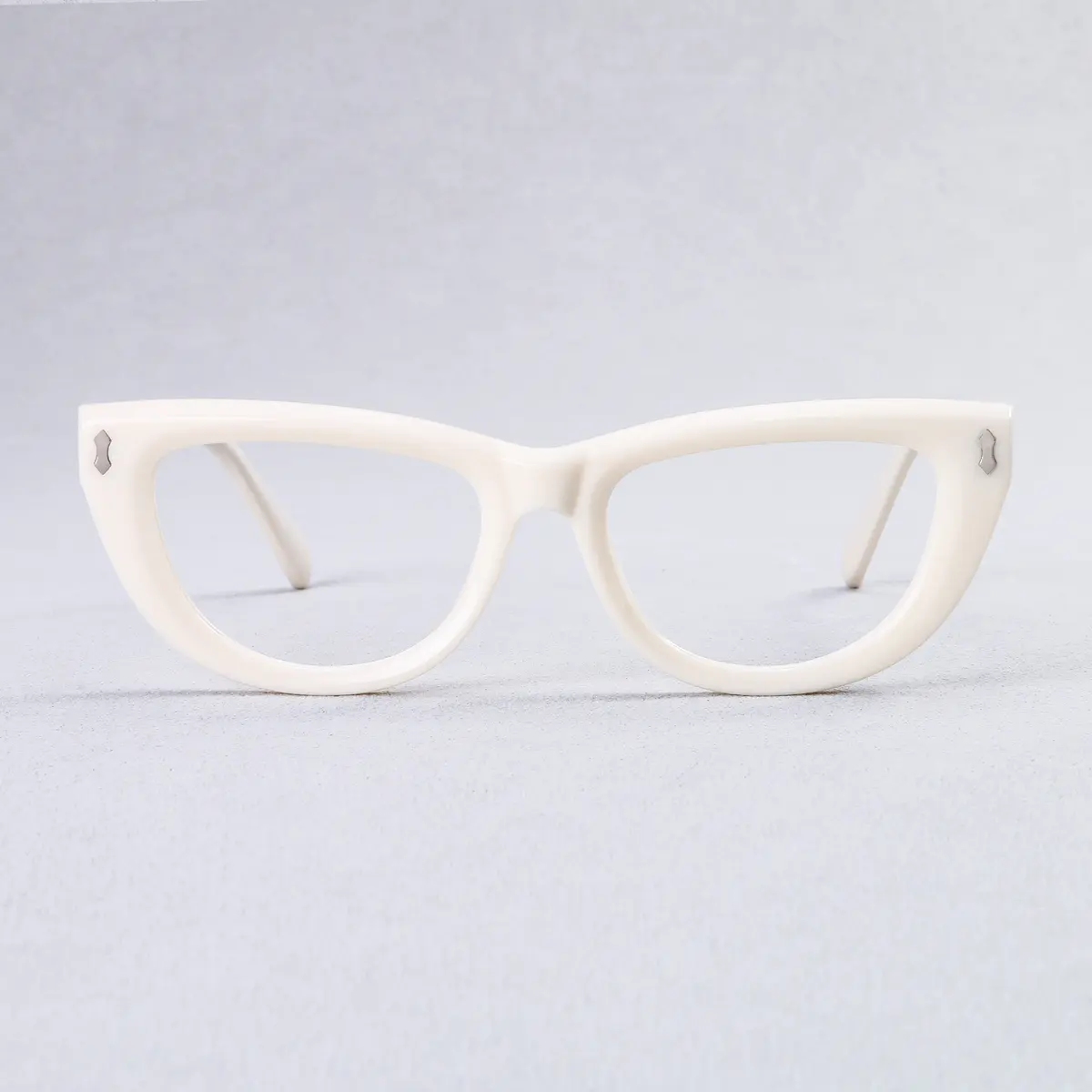 White Oval Glasses