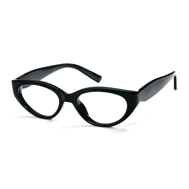 Oval Black Eyeglasses