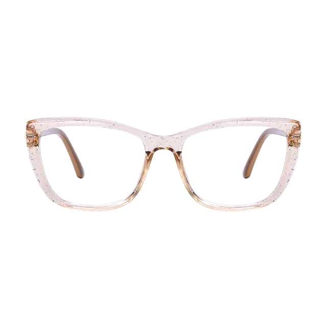Cat-eye Transparent Amber Eyeglasses