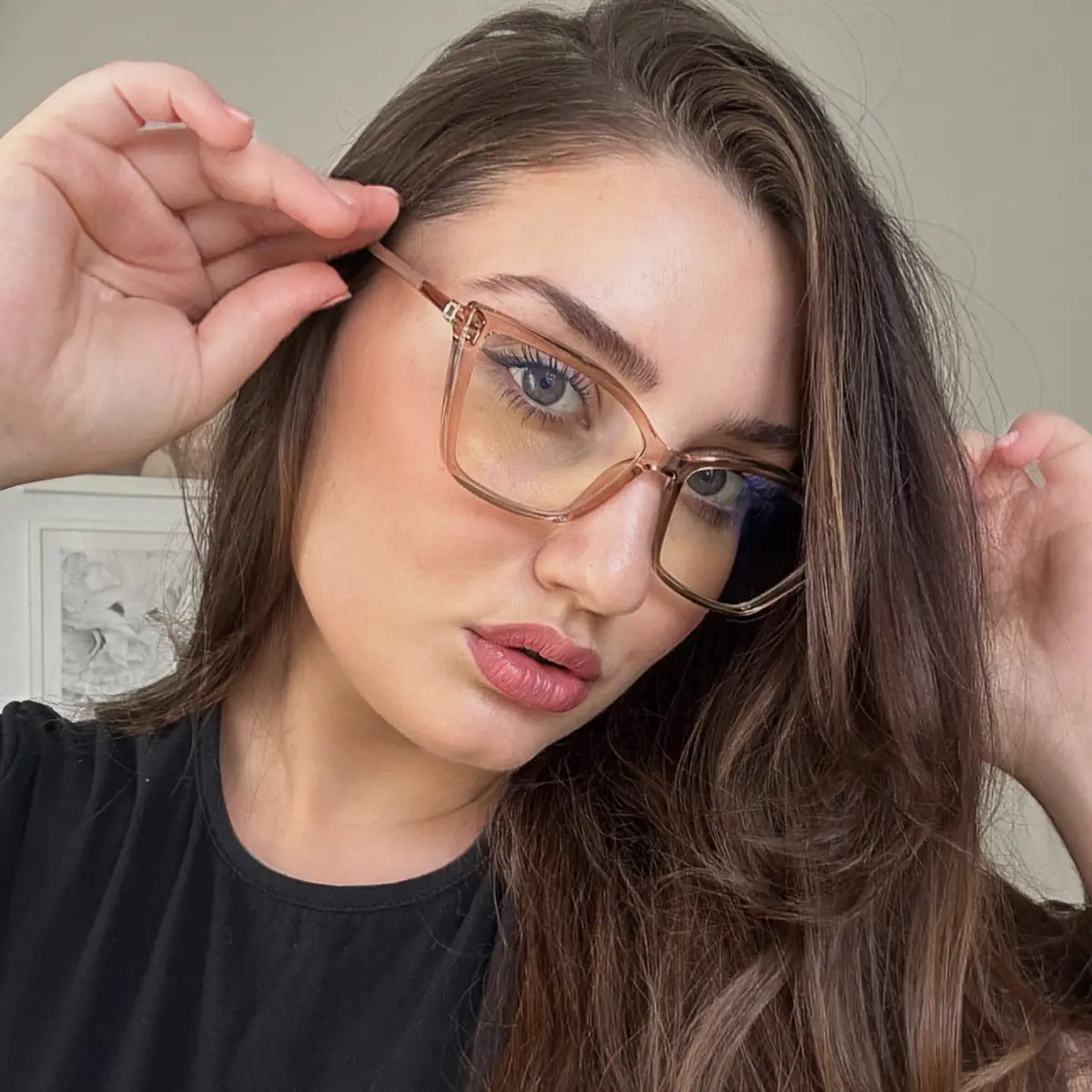 Transparent Amber Square