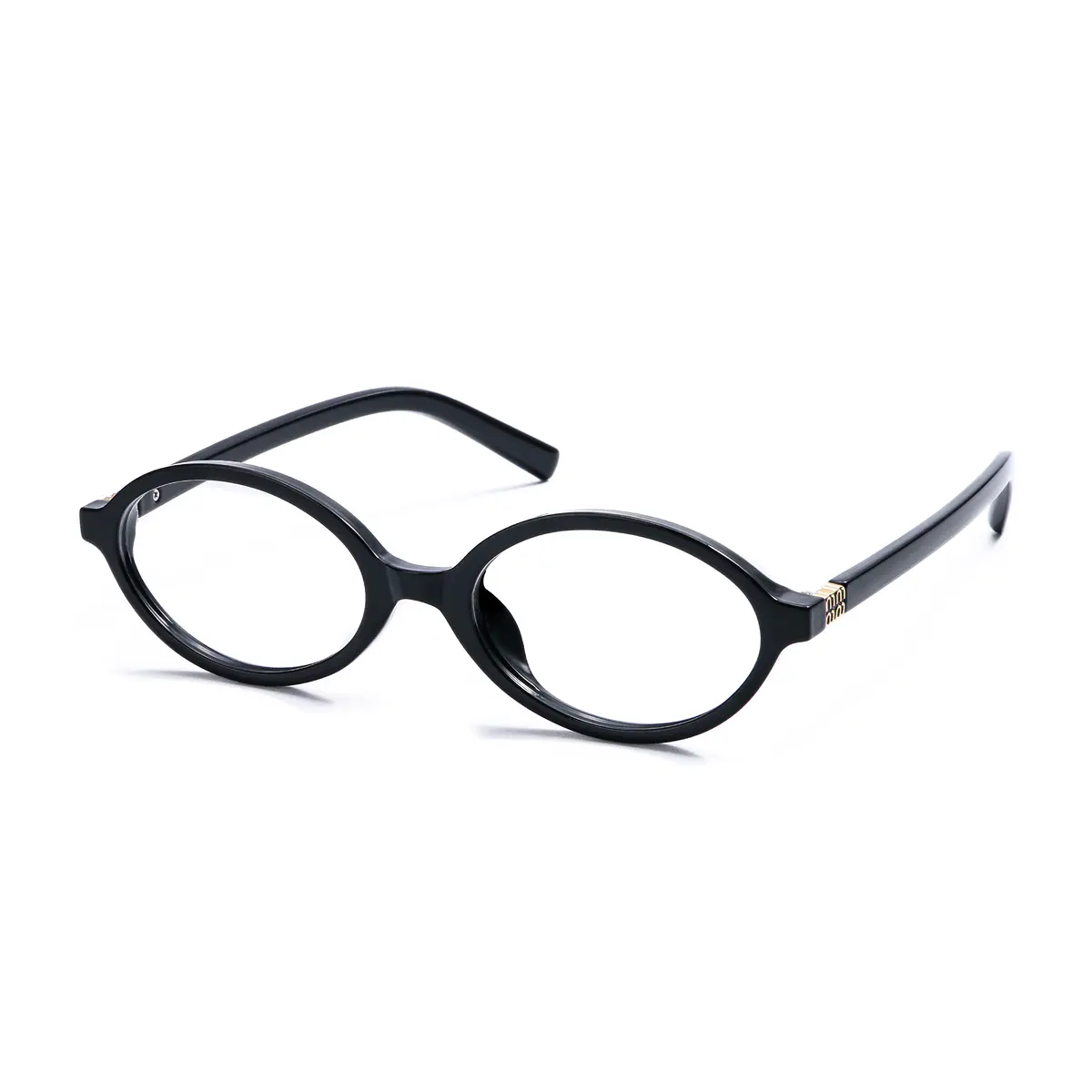 Oval Black Eyeglasses