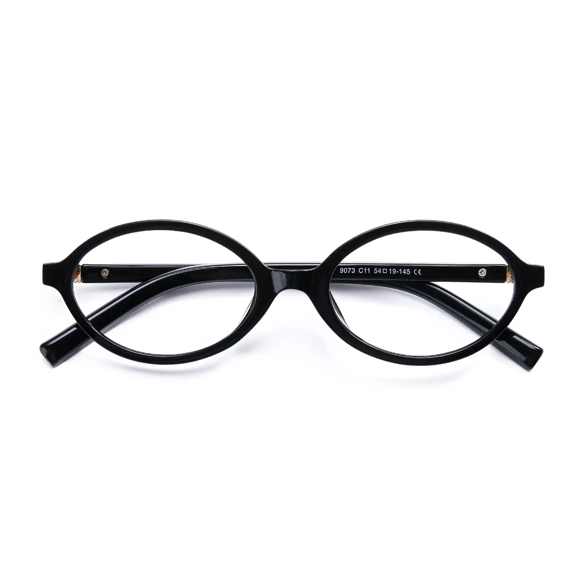 Oval Black Eyeglasses
