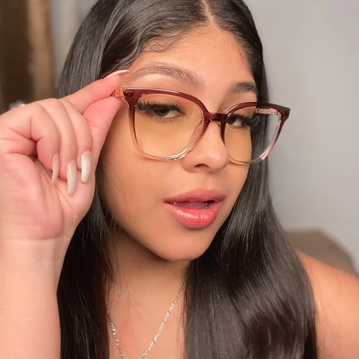 Round Transparent Brown