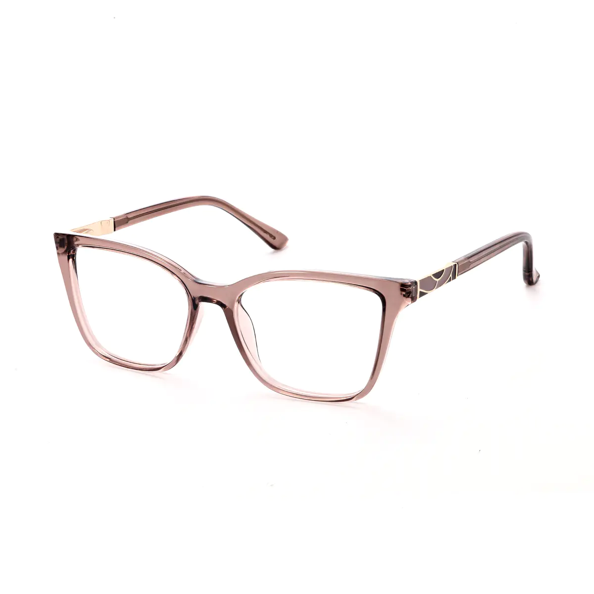 Rectangle Transparent Brown