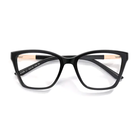 Geometric Black Eyeglasses