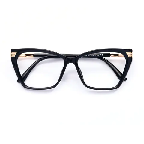 Geometric Black Eyeglasses