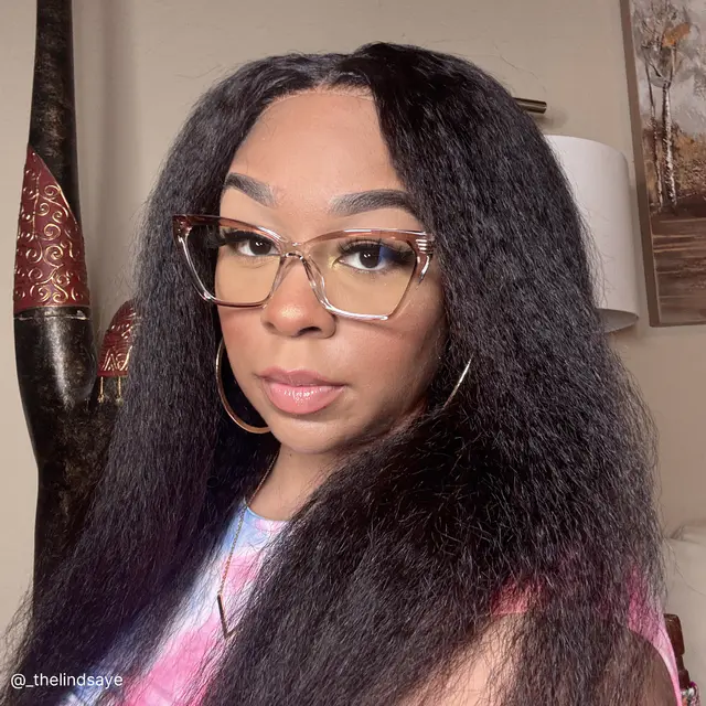 Geometric Transparent Brown Eyeglasses