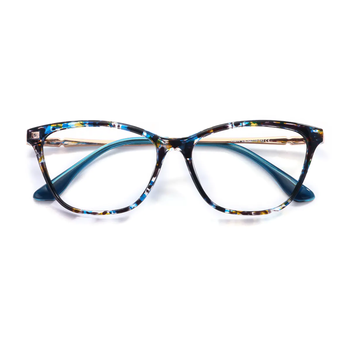 Oval Tortoiseshell/Blue Eyeglasses