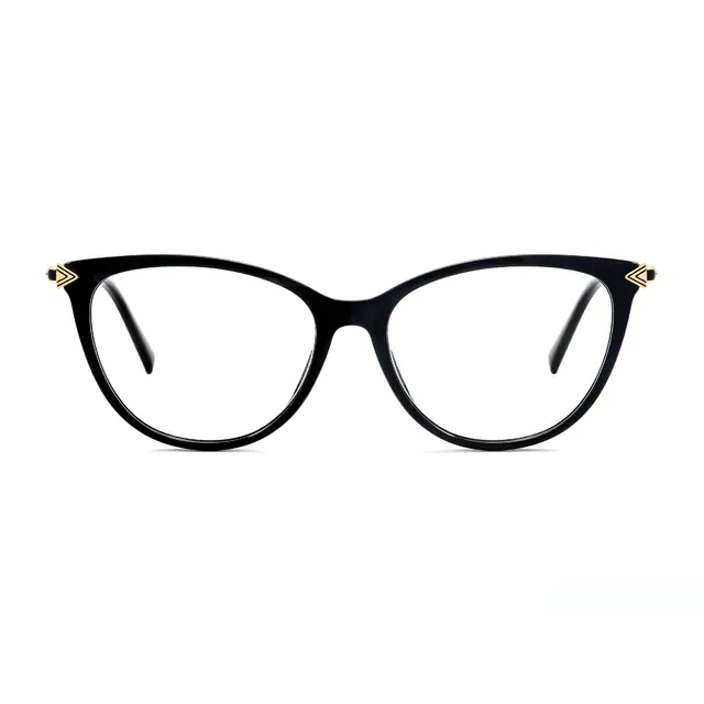 Oval Black Eyeglasses