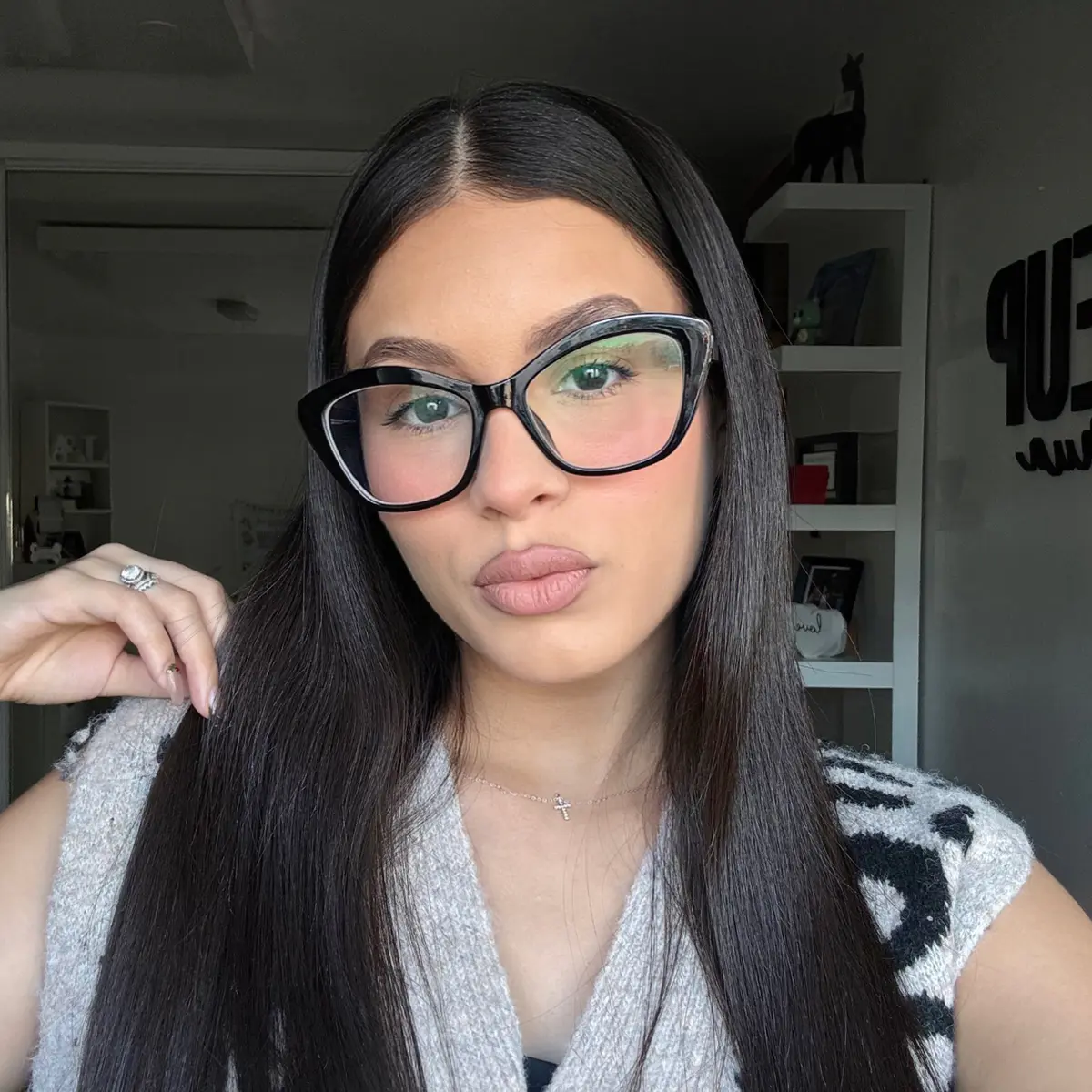 Geometric Black Eyeglasses