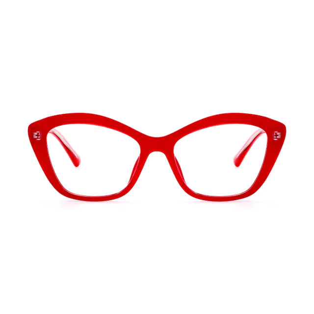 Geometric Red Eyeglasses