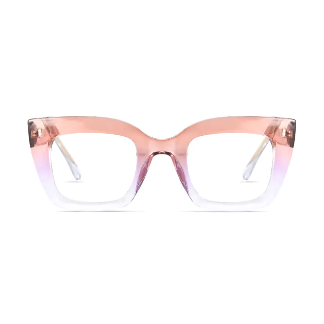 Cat-eye Transparent Purple Eyeglasses