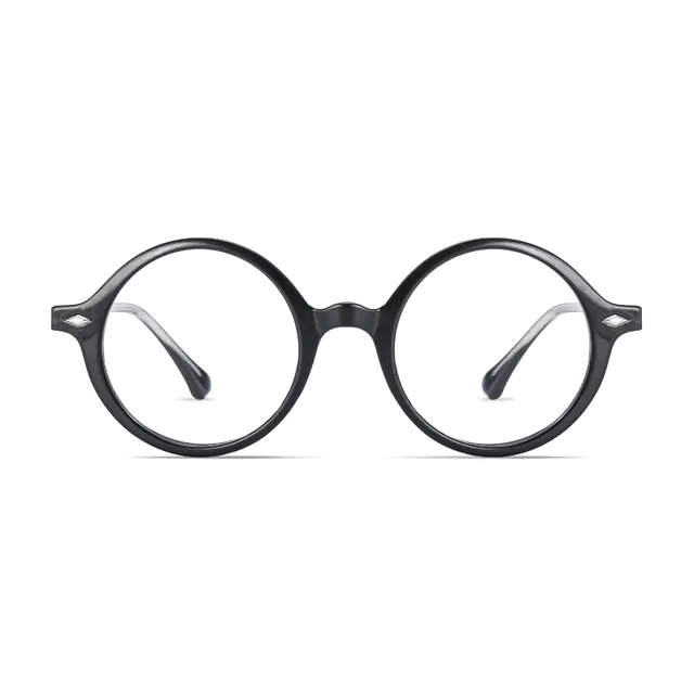 Round Black Eyeglasses