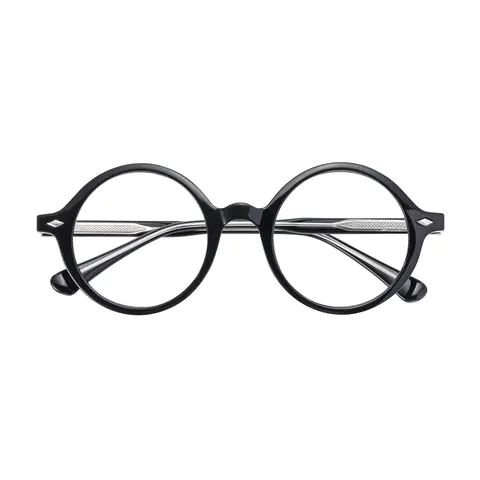 Round Black Eyeglasses