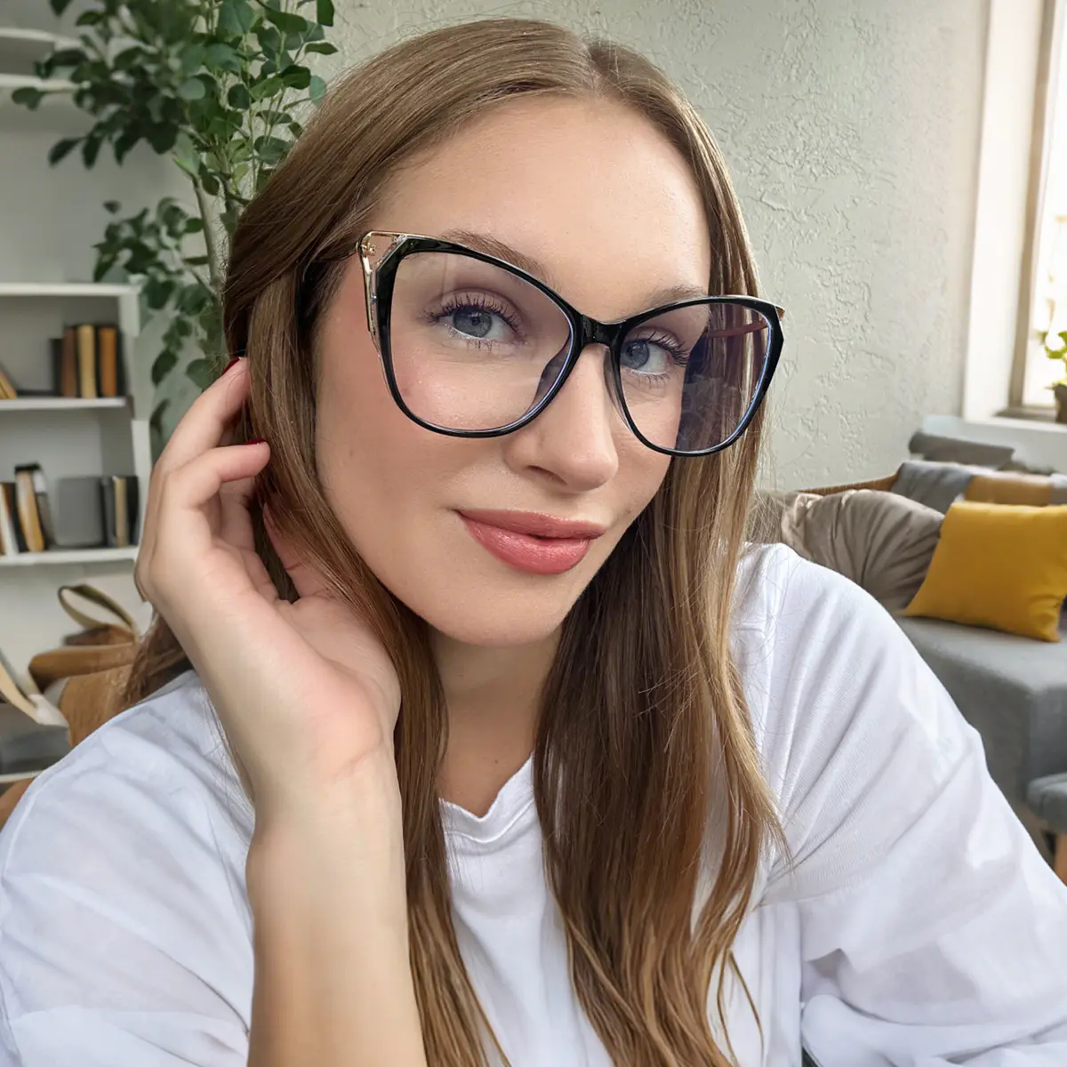 Cat-eye Black Eyeglasses
