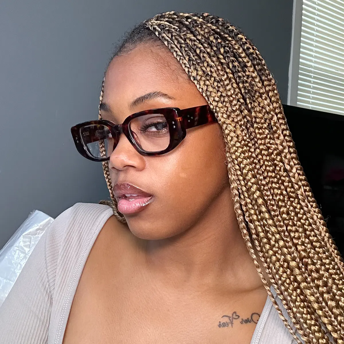 Rectangle Tortoiseshell Eyeglasses