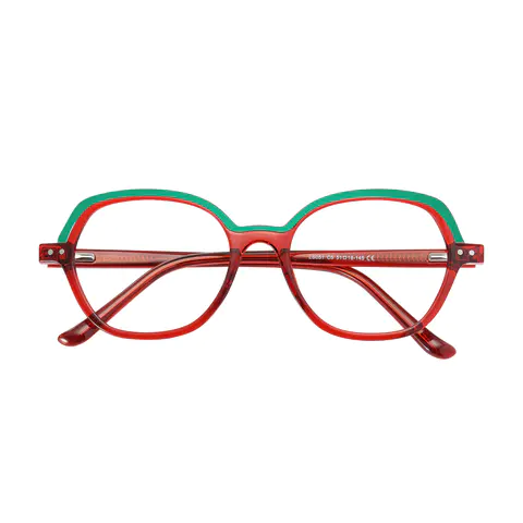 Oval Transparent Red