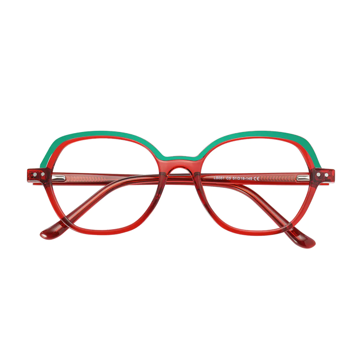 Oval Transparent Red