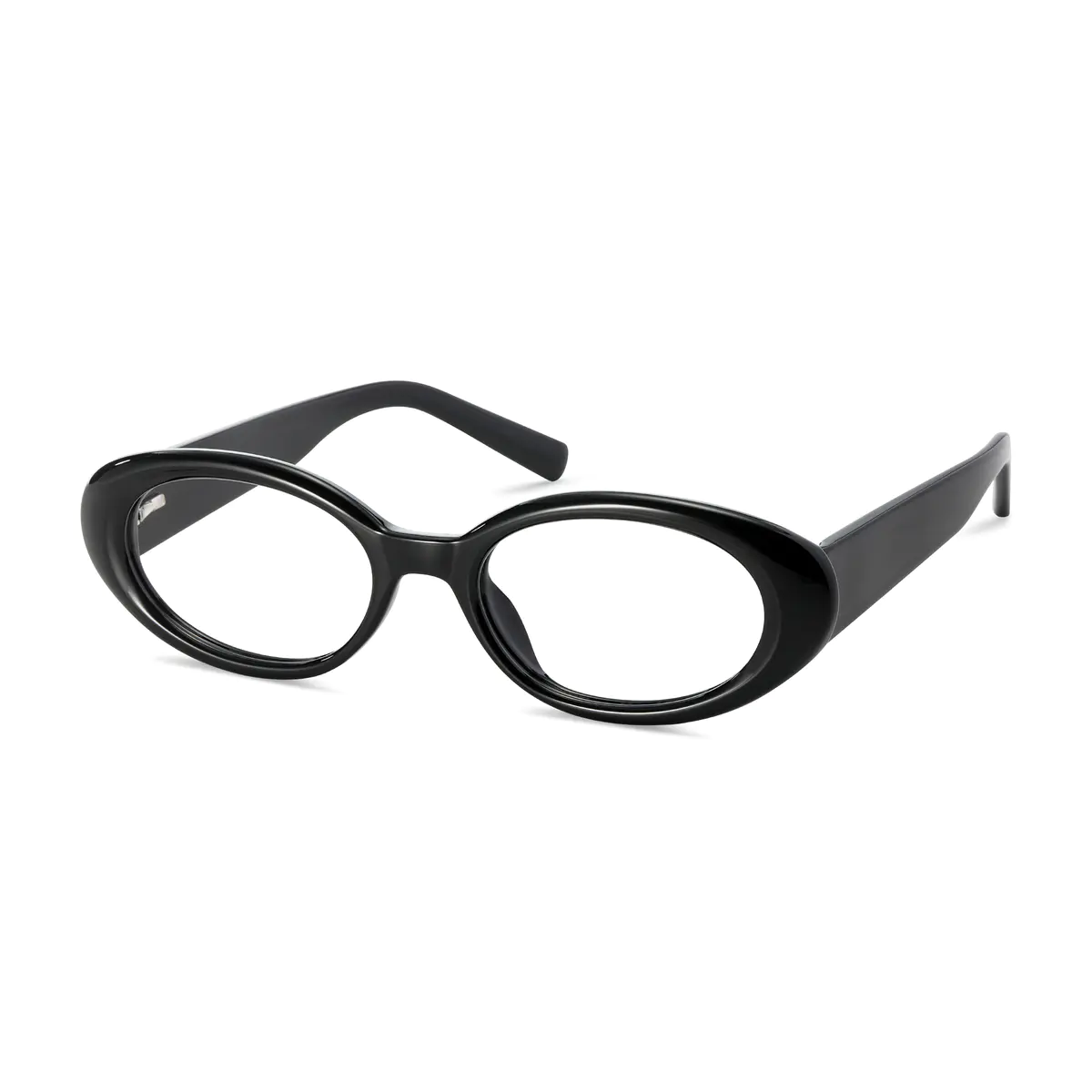 Oval Black Eyeglasses
