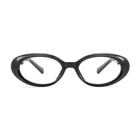 Oval Black Eyeglasses