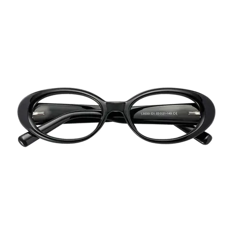 Oval Black Eyeglasses