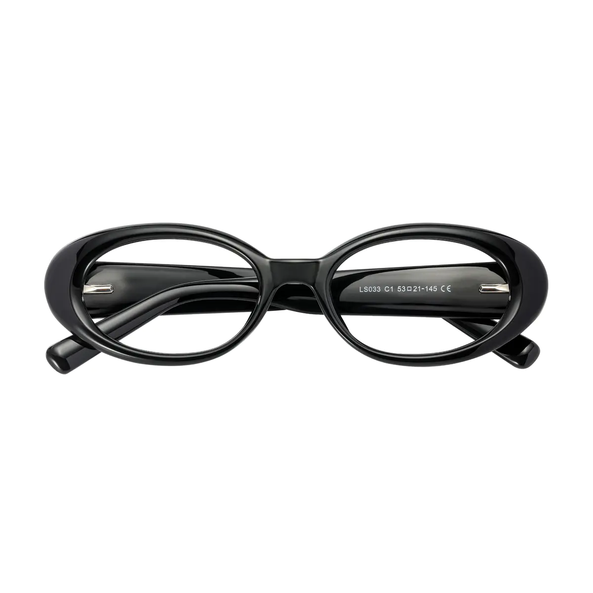 Oval Black Eyeglasses