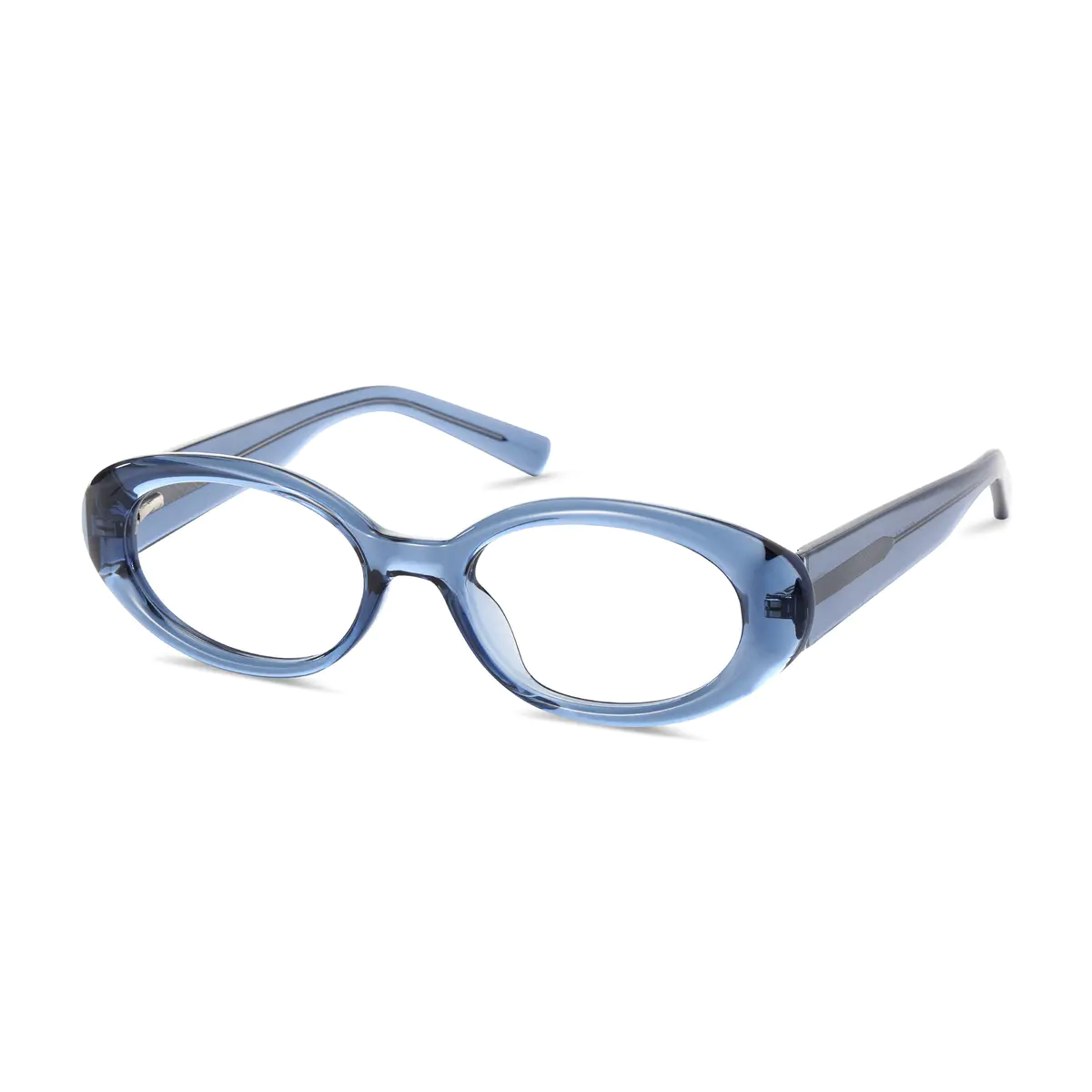 Oval Transparent Blue