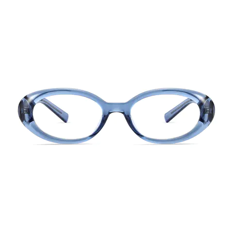 Oval Transparent Blue