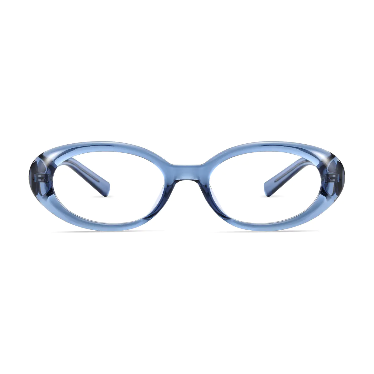 Oval Transparent Blue