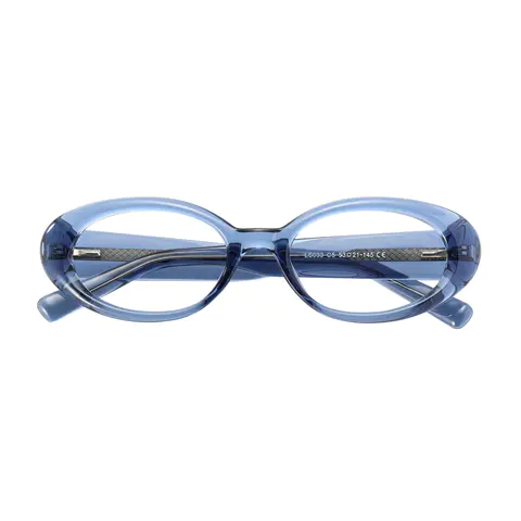 Oval Transparent Blue