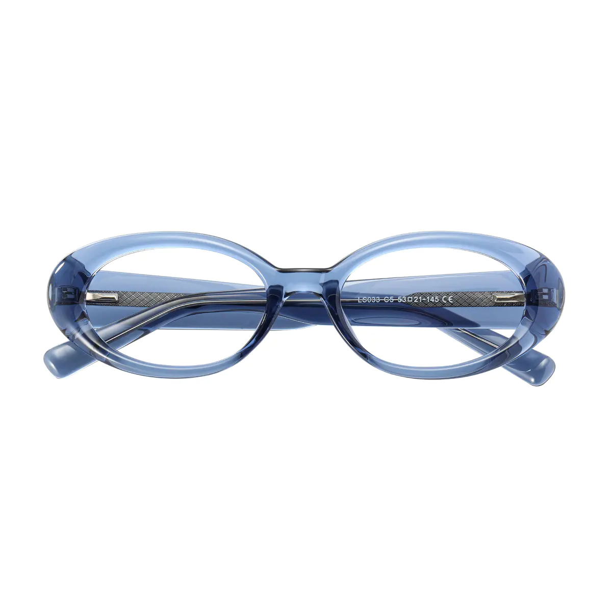 Oval Transparent Blue